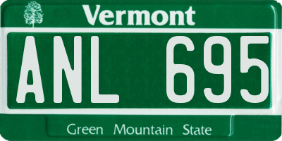 VT license plate ANL695