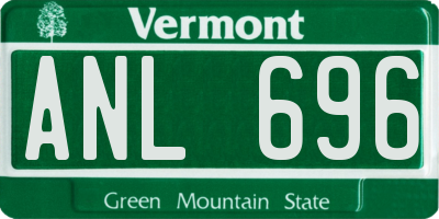 VT license plate ANL696