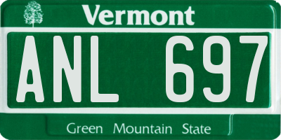 VT license plate ANL697