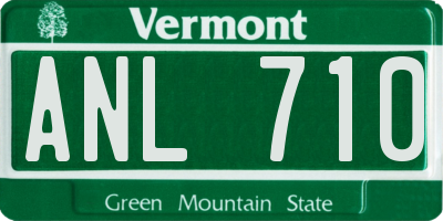 VT license plate ANL710