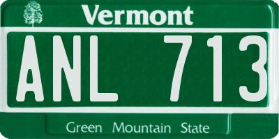 VT license plate ANL713