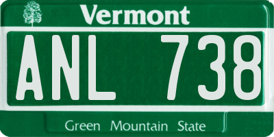 VT license plate ANL738
