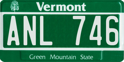 VT license plate ANL746