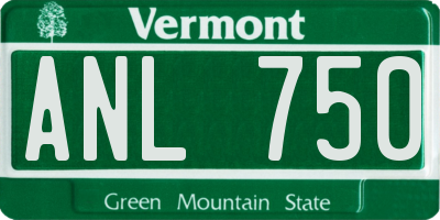 VT license plate ANL750