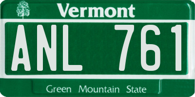 VT license plate ANL761