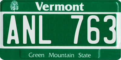 VT license plate ANL763