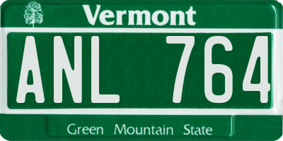VT license plate ANL764