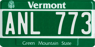 VT license plate ANL773