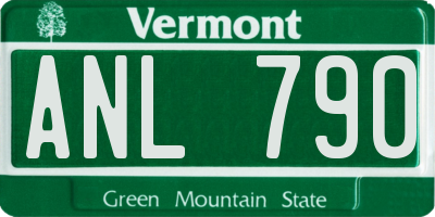 VT license plate ANL790