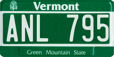 VT license plate ANL795
