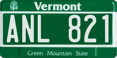 VT license plate ANL821