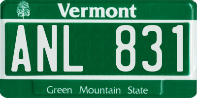 VT license plate ANL831