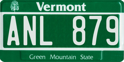 VT license plate ANL879