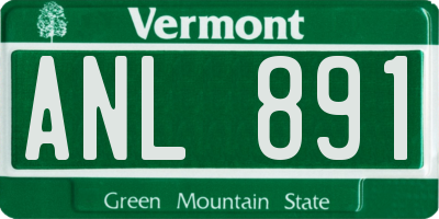 VT license plate ANL891