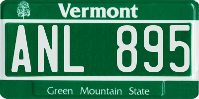 VT license plate ANL895