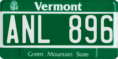 VT license plate ANL896