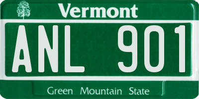 VT license plate ANL901