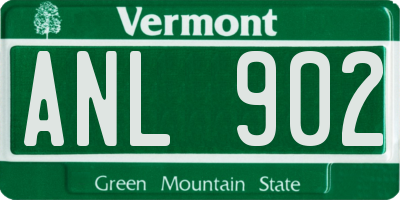 VT license plate ANL902