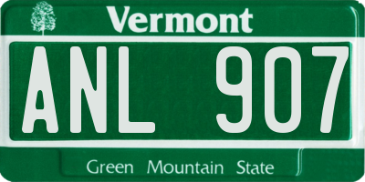 VT license plate ANL907