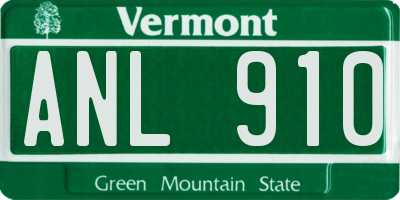 VT license plate ANL910