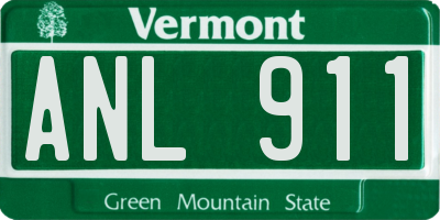 VT license plate ANL911