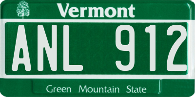 VT license plate ANL912