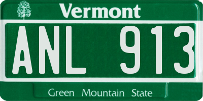 VT license plate ANL913