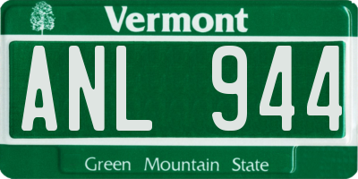VT license plate ANL944