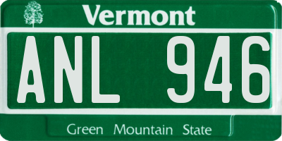 VT license plate ANL946