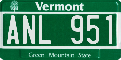 VT license plate ANL951