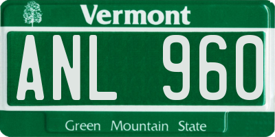 VT license plate ANL960
