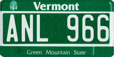 VT license plate ANL966