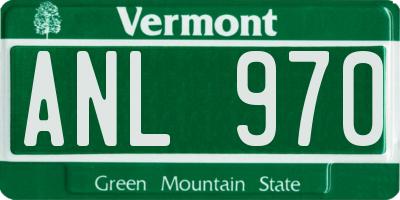 VT license plate ANL970