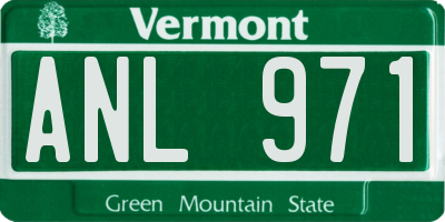 VT license plate ANL971