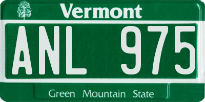 VT license plate ANL975