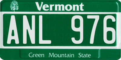 VT license plate ANL976