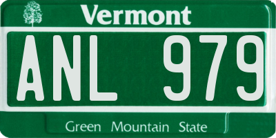 VT license plate ANL979