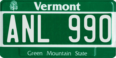 VT license plate ANL990