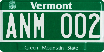 VT license plate ANM002