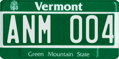 VT license plate ANM004