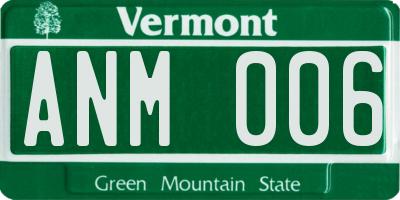 VT license plate ANM006