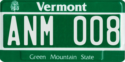 VT license plate ANM008