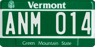 VT license plate ANM014