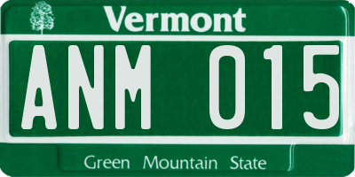 VT license plate ANM015