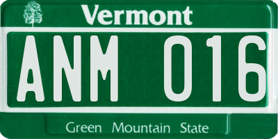 VT license plate ANM016