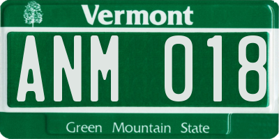 VT license plate ANM018