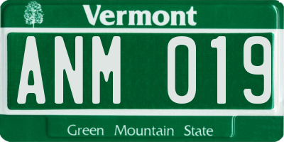 VT license plate ANM019