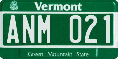 VT license plate ANM021