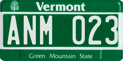 VT license plate ANM023