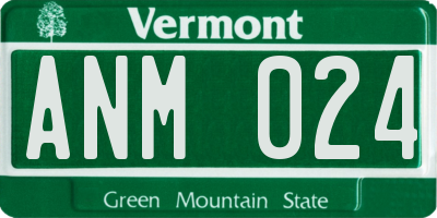 VT license plate ANM024